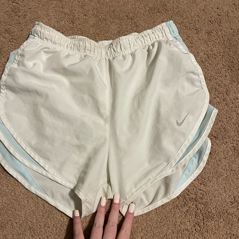 White and Blue Nike Shorts
